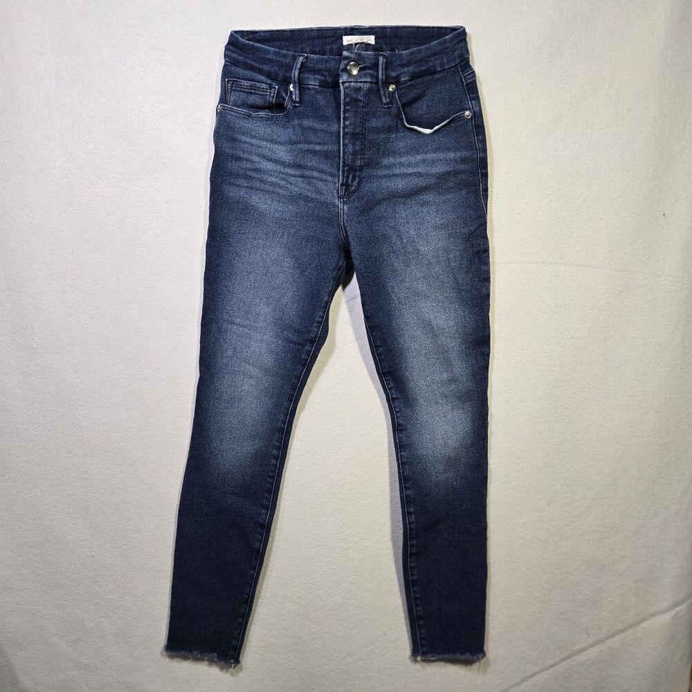 Good AMERICAN  Jeans 8 / 29 Blue Skinny Fray hem